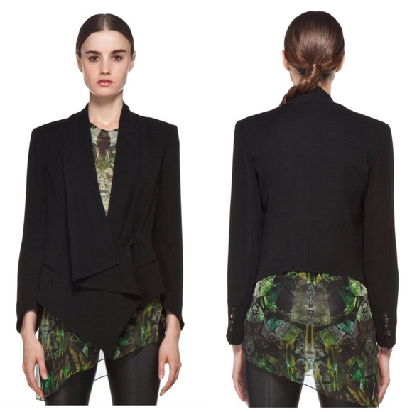 Helmut Lang Jackets & Blazers - Helmut Lang Tie Front Drape Jacket 2